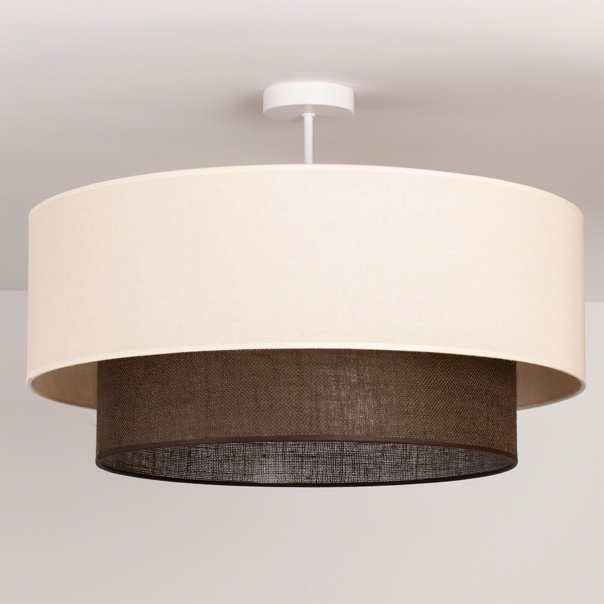 Brilagi - Aufgesetzte LED-Deckenleuchte Boho-Stil 3xE27/15W/230V Ø 60 cm creme/braun