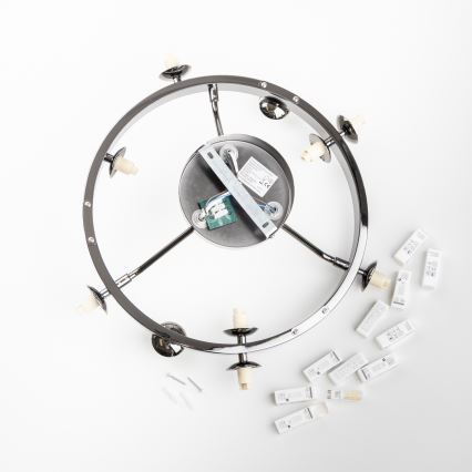 Brilagi - Aufgesetzte LED-Deckenleuchte MILLA 10xG9/3W/230V schwarz-chrom/rauchglas