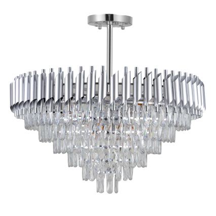 BRILAGI - Aufgesetzter Kronleuchter ECLIPSE 12xE14/10W/230V Ø 78 cm silber