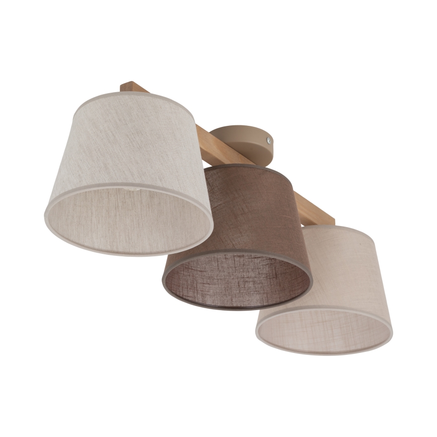 Brilagi - Aufgesetzter Kronleuchter LATTE 3xE27/15W/230V Kiefer/Mix