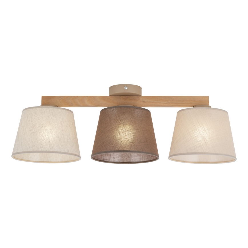 Brilagi - Aufgesetzter Kronleuchter LATTE 3xE27/15W/230V Kiefer/Mix