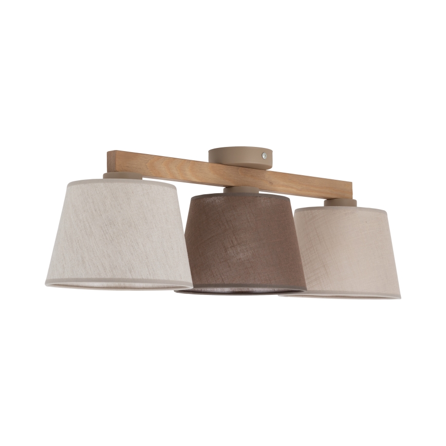 Brilagi - Aufgesetzter Kronleuchter LATTE 3xE27/60W/230V Kiefer/Mix