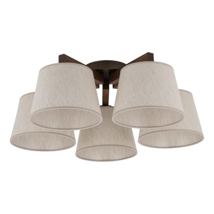 Brilagi - Aufputz-Deckenleuchte LATTE 5xE27/15W/230V Kiefer/Creme