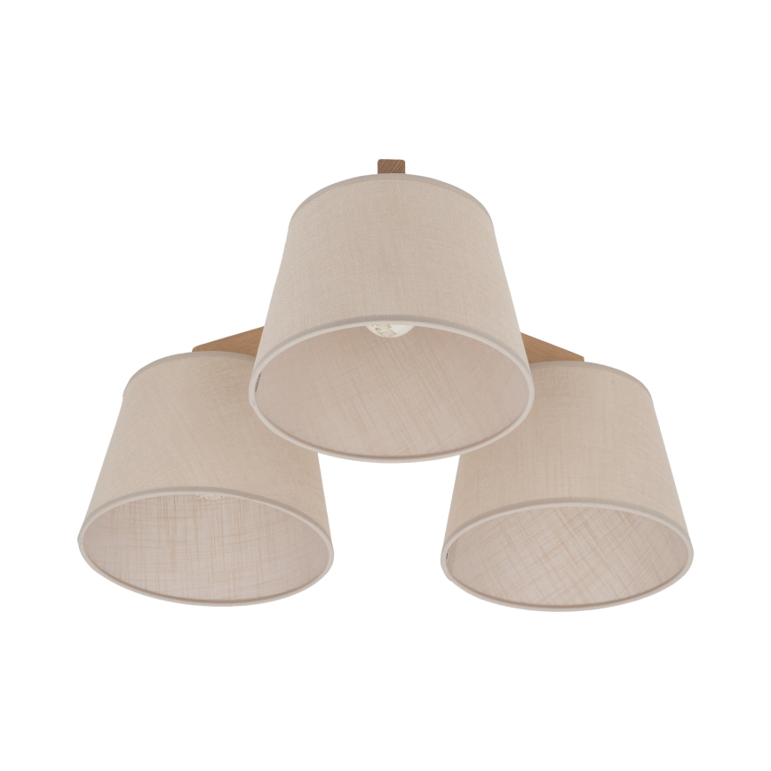 Brilagi - Aufputz-Deckenleuchte LATTE SABIA 3xE27/15W/230V Kiefer/Beige