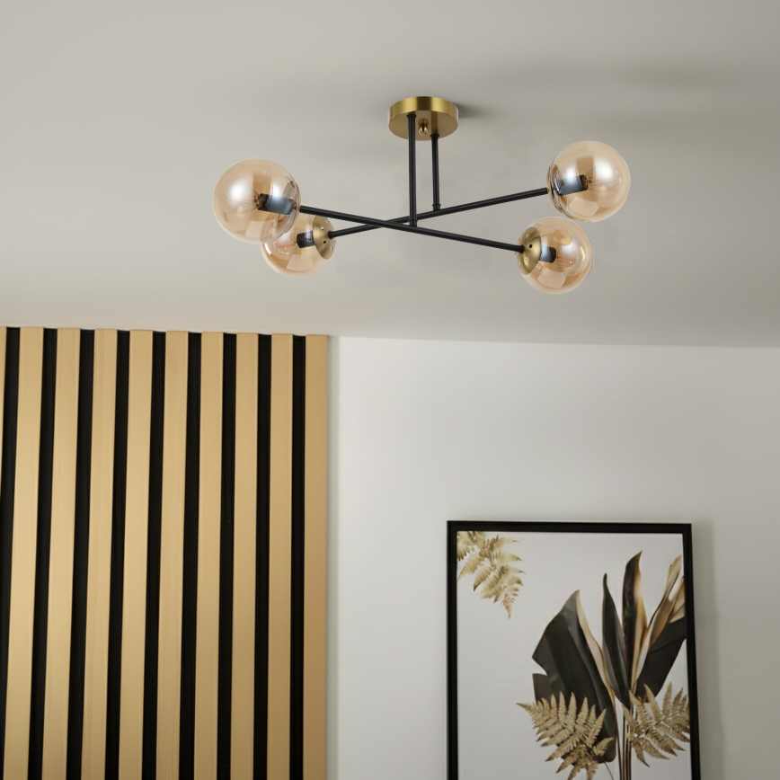 Brilagi - Aufputz-Deckenleuchte MALIVA 4xE14/15W/230V goldfarben