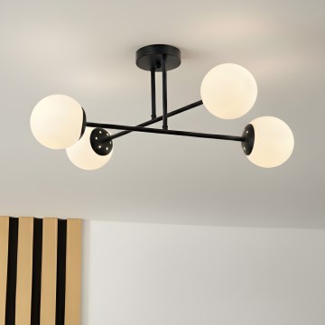 Brilagi - Aufputz-Deckenleuchte MALIVA 4xE14/15W/230V schwarz/weiß