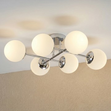 Brilagi - Aufputz-Deckenleuchte MALONY 6xE14/20W/230V glänzender Chrom