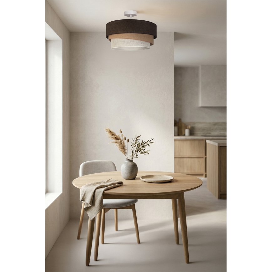 Brilagi - Aufputz-Deckenleuchte TRIO 1xE27/60W/230V Ø 40 cm braun/beige/weiß