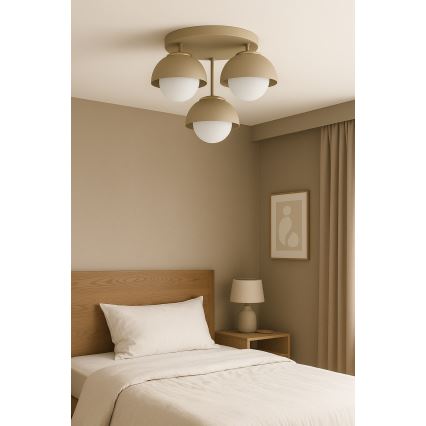 Brilagi - Aufputz-Kronleuchter 3xE27/60W/230V beige/gold