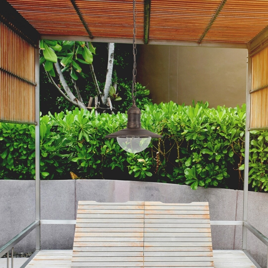 Brilagi - Außen-Hängeleuchte MOLDE 1xE27/60W IP44 Bronze/Patina