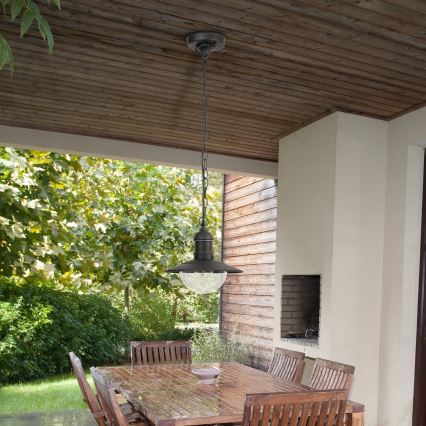 Brilagi - Außen-Hängeleuchte MOLDE 1xE27/60W IP44 schwarz