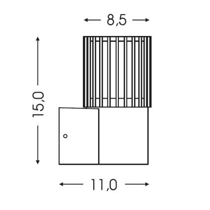 BRILAGI - Außenwandleuchte ARMOR 1xGU10/35W/230V IP44 anthrazit