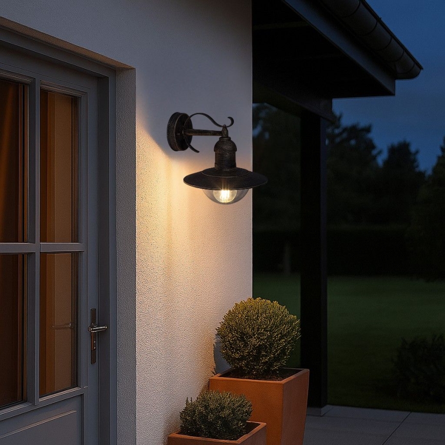 Brilagi - Außenwandleuchte MOLDE 1xE27/60W/230V IP44 Bronze/Patina