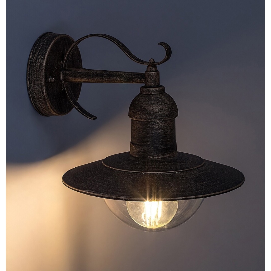 Brilagi - Außenwandleuchte MOLDE 1xE27/60W/230V IP44 Bronze/Patina