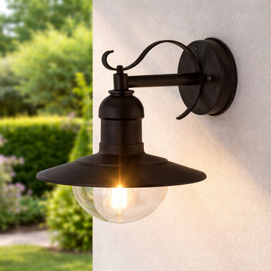 Brilagi - Außenwandleuchte MOLDE 1xE27/60W/230V IP44 schwarz