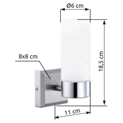 Brilagi - Bad-Wandleuchte RAY 1xE14/40W/230V IP44