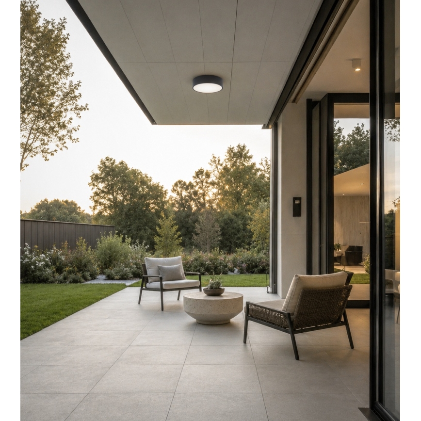 Brilagi - Badezimmer-Deckenleuchte CLARE 2xE27/24W/230V Durchmesser 30 cm Anthrazit IP54