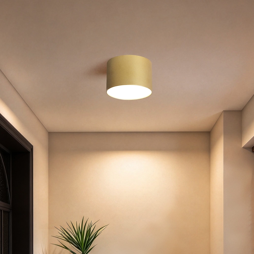 BRILAGI - Badezimmer-Deckenleuchte FORIS LED/9W/230V Ø 9 cm goldfarben IP44 CRI 90