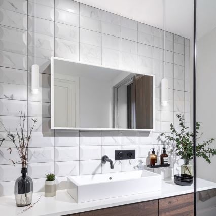 Brilagi - Badezimmer-Hängeleuchte SELE AQUA 1xGU10/30W/230V IP44 weiß