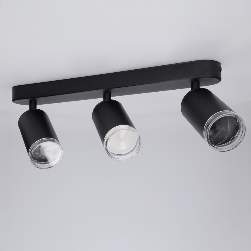 Brilagi - Badezimmerstrahler SELE 3xGU10/30W/230V IP44 schwarz