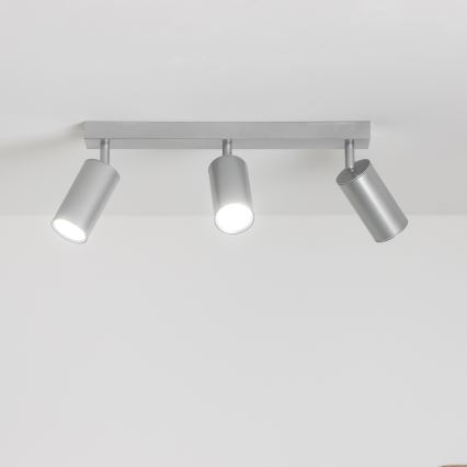 Brilagi - Badezimmerstrahler SELE 3xGU10/30W/230V IP44 silbern