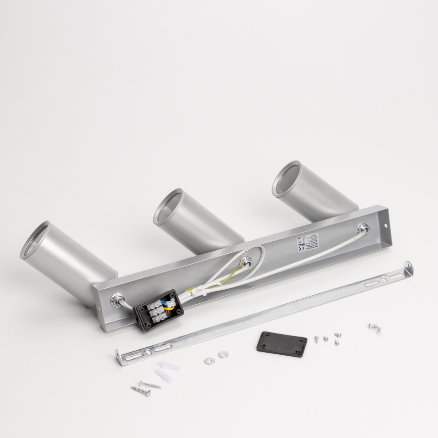 Brilagi - Badezimmerstrahler SELE 3xGU10/30W/230V IP44 silbern