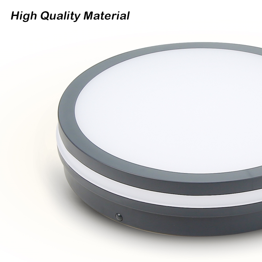 Brilagi - LED Außenleuchte mit Sensor BENE LED/18W/230V Ø 22 cm Anthrazit IP54