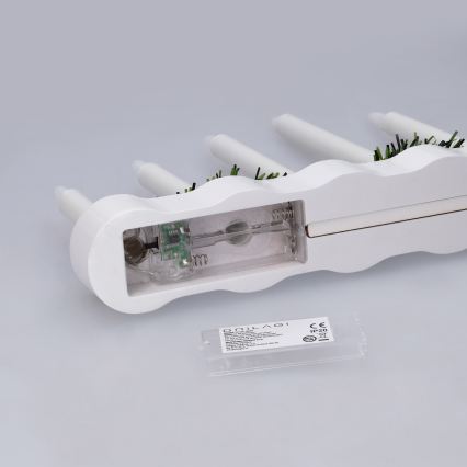 BRILAGI - Bougeoir de Noël 7xLED/2xAA blanc