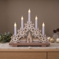 BRILAGI - bougeoir de Noël à LED 5xLED/2xAA beige