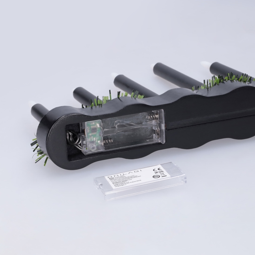 BRILAGI - Bougeoir de Noël LED 7xLED/2xAA noir