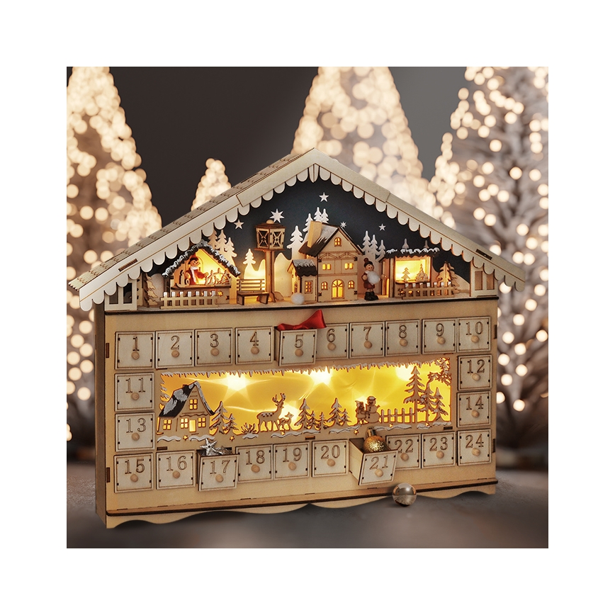 Brilagi - Calendario dell'Avvento a LED LED/2xAA pino