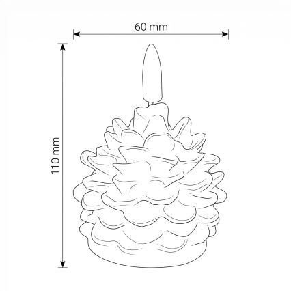 BRILAGI - Candela LED LED/1xCR2032 marrone