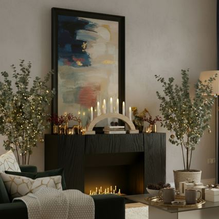 Brilagi - Candelabro natalizio a LED 7xLED/2xAA 28x45 cm