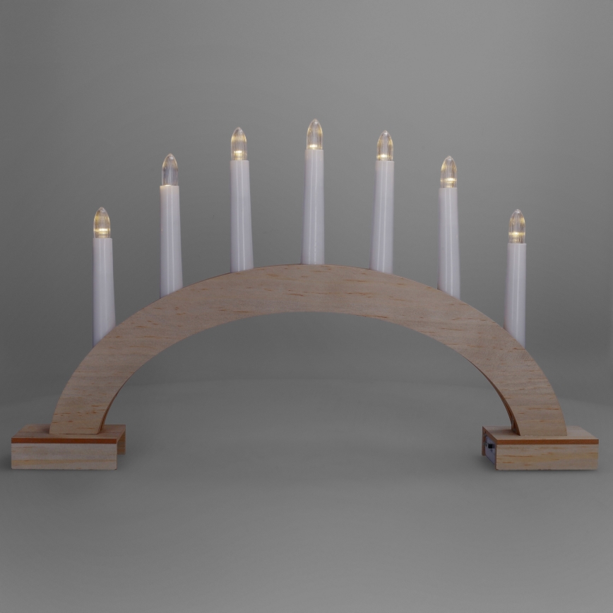 Brilagi - Candelabro natalizio a LED 7xLED/2xAA 28x45 cm