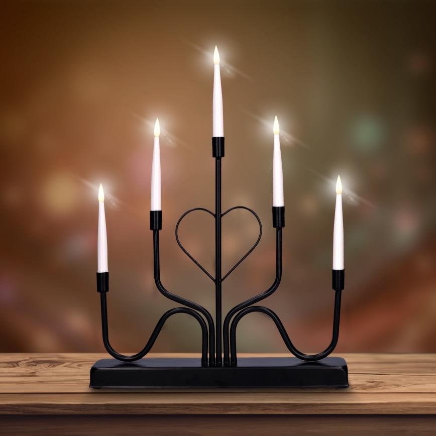 Brilagi - Candelabro natalizio a LED LED/2xAA nero