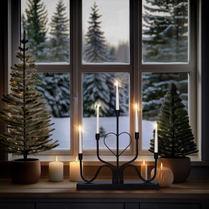 Brilagi - Candelabro natalizio a LED LED/2xAA nero