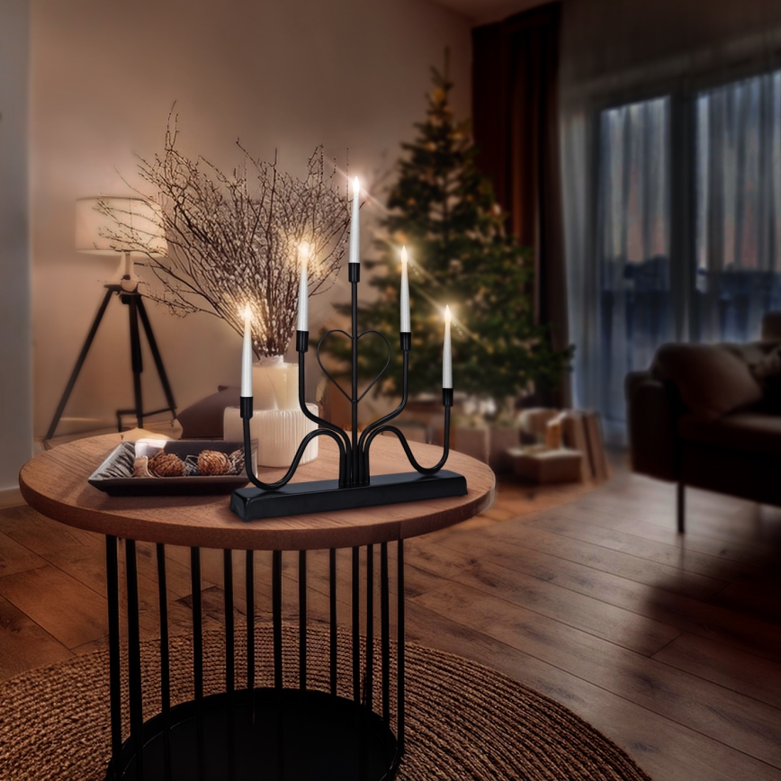 Brilagi - Candelabro natalizio a LED LED/2xAA nero