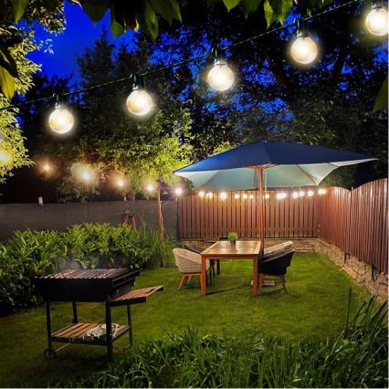 Brilagi - Catena decorativa da esterno LED GHIRLANDA 25xE12 20m nero IP44 bianco caldo