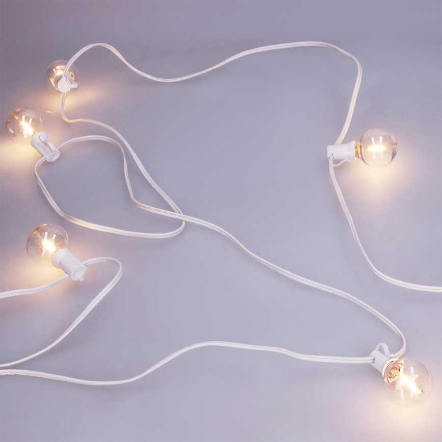 Brilagi - Catena decorativa LED per esterni Ghirlanda 25xE12/0,8W/230V 20m bianca IP44 bianco caldo