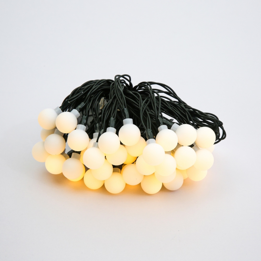 Brilagi - Catena decorativa solare a LED BUBBLE 50xLED/8 funzioni 7m IP65 bianco caldo