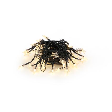 Brilagi - Catena decorativa solare a LED STARS 50xLED/8 funzioni 7m IP65 bianco caldo