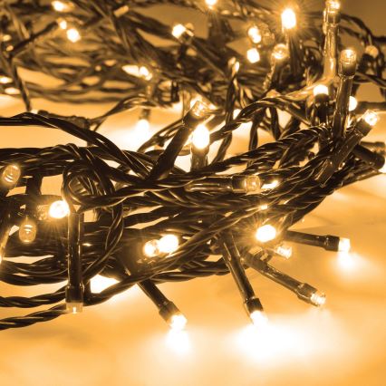 Brilagi - Catena LED natalizia da esterno 700xLED/8 funzioni 75m IP44 bianco caldo