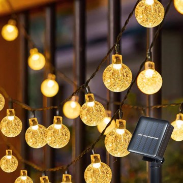 Brilagi - Catena luminosa decorativa solare a LED BUBBLE 100 LED/8 funzioni 10 m IP65 bianco caldo 600 mAh
