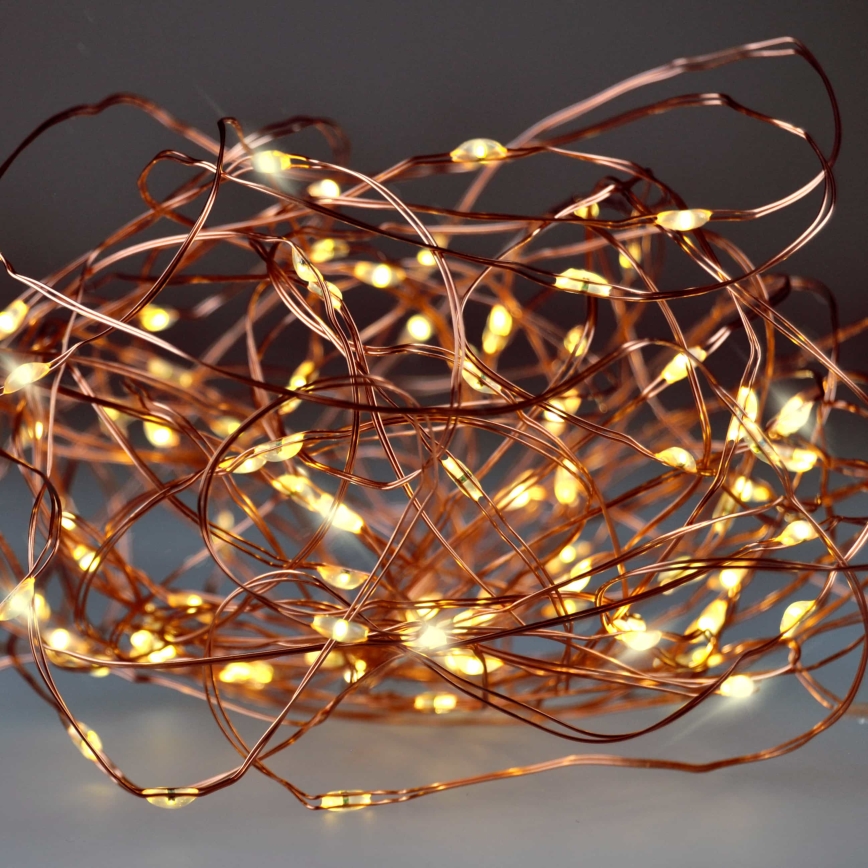 Brilagi - Catena luminosa LED per Natale 100xLED/3xAA 10m bianco caldo