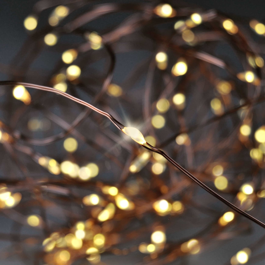 Brilagi - Catena luminosa LED per Natale 100xLED/3xAA 10m bianco caldo