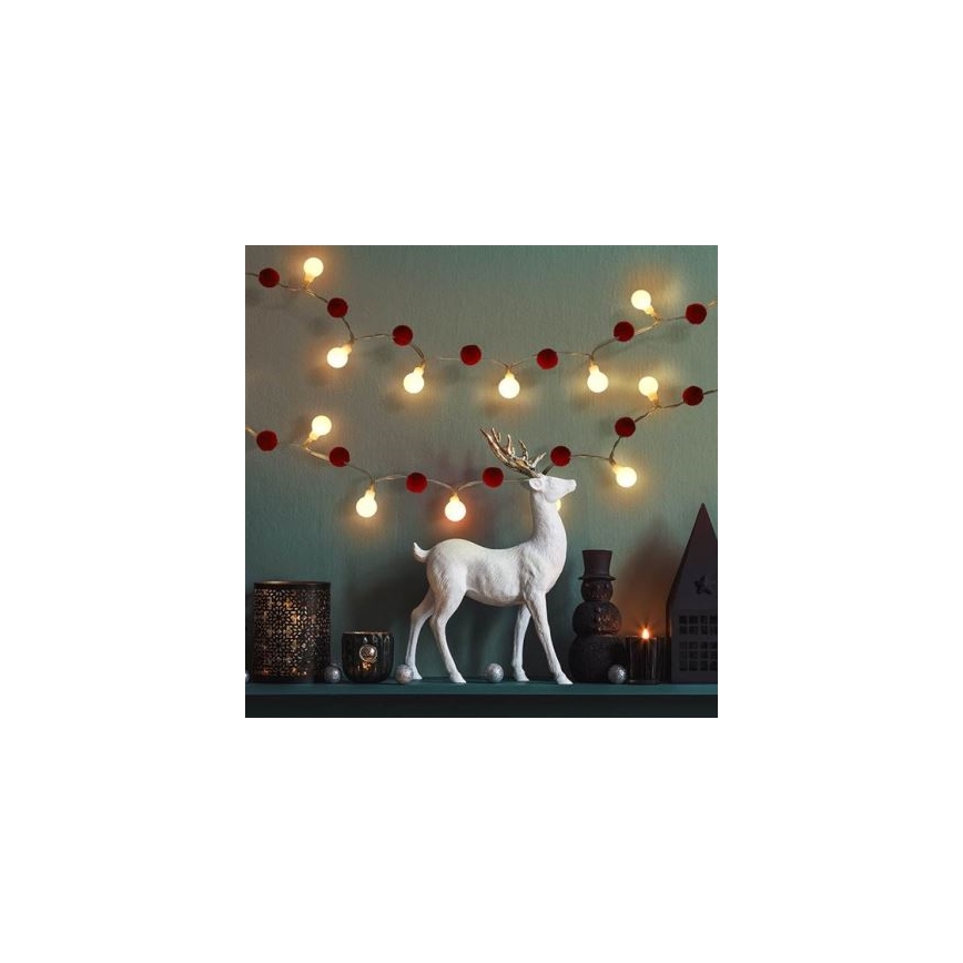 Brilagi - Catena luminosa natalizia a LED 20xLED/2xAA 1,8m bianco caldo