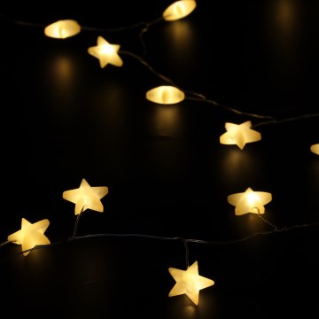 Brilagi - Catena luminosa natalizia a LED 40xLED/3xAA 1,8m bianco caldo stelle
