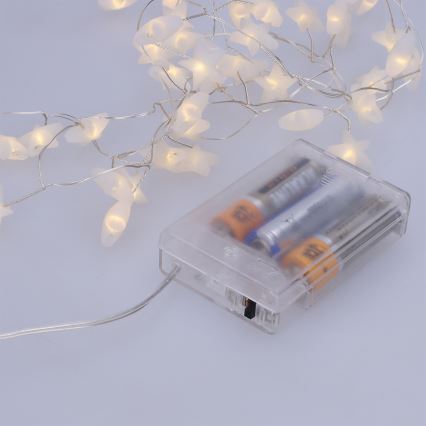 Brilagi - Catena luminosa natalizia a LED 40xLED/3xAA 1,8m bianco caldo stelle