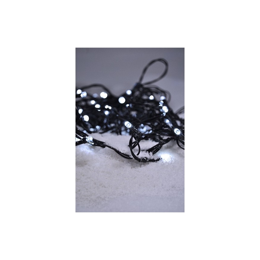 Brilagi - Catena luminosa natalizia a LED da esterno 100 LED/8 funzioni, 13 m, IP44, bianco freddo