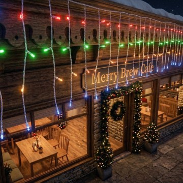 BRILAGI - Catena luminosa natalizia a LED per esterni 400xLED/6W/8 funzioni 23x0,4m IP44 multicolore